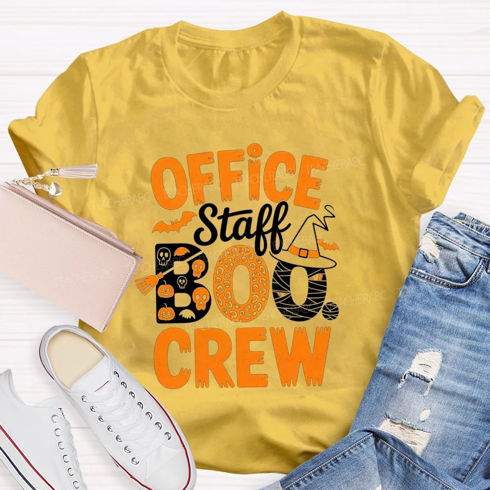 Office Staff Boo Crew Spooky Days At The Office Teacher T-shirt