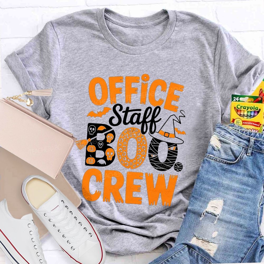 Office Staff Boo Crew Spooky Days At The Office Teacher T-shirt