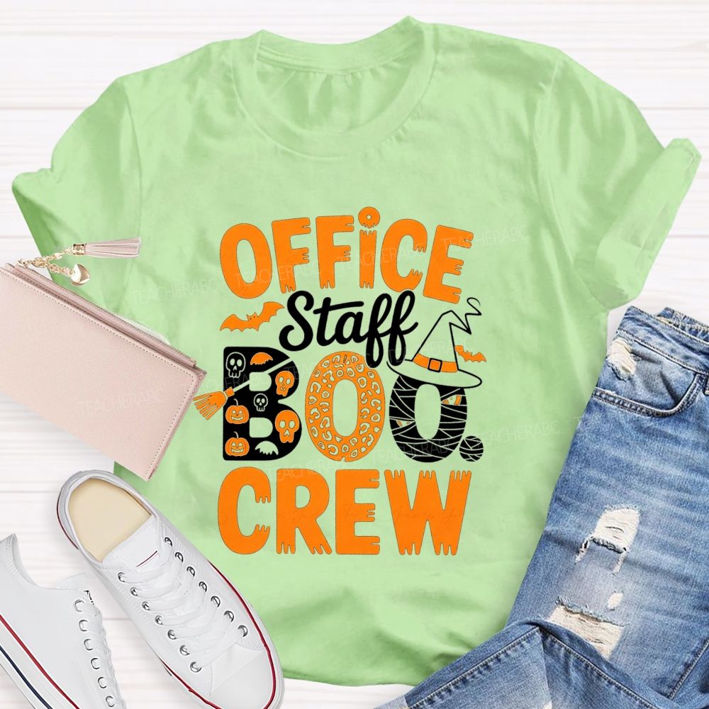 Office Staff Boo Crew Spooky Days At The Office Teacher T-shirt