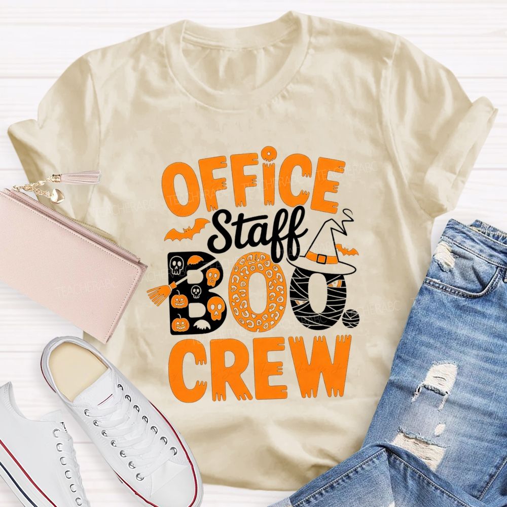 Office Staff Boo Crew Spooky Days At The Office Teacher T-shirt
