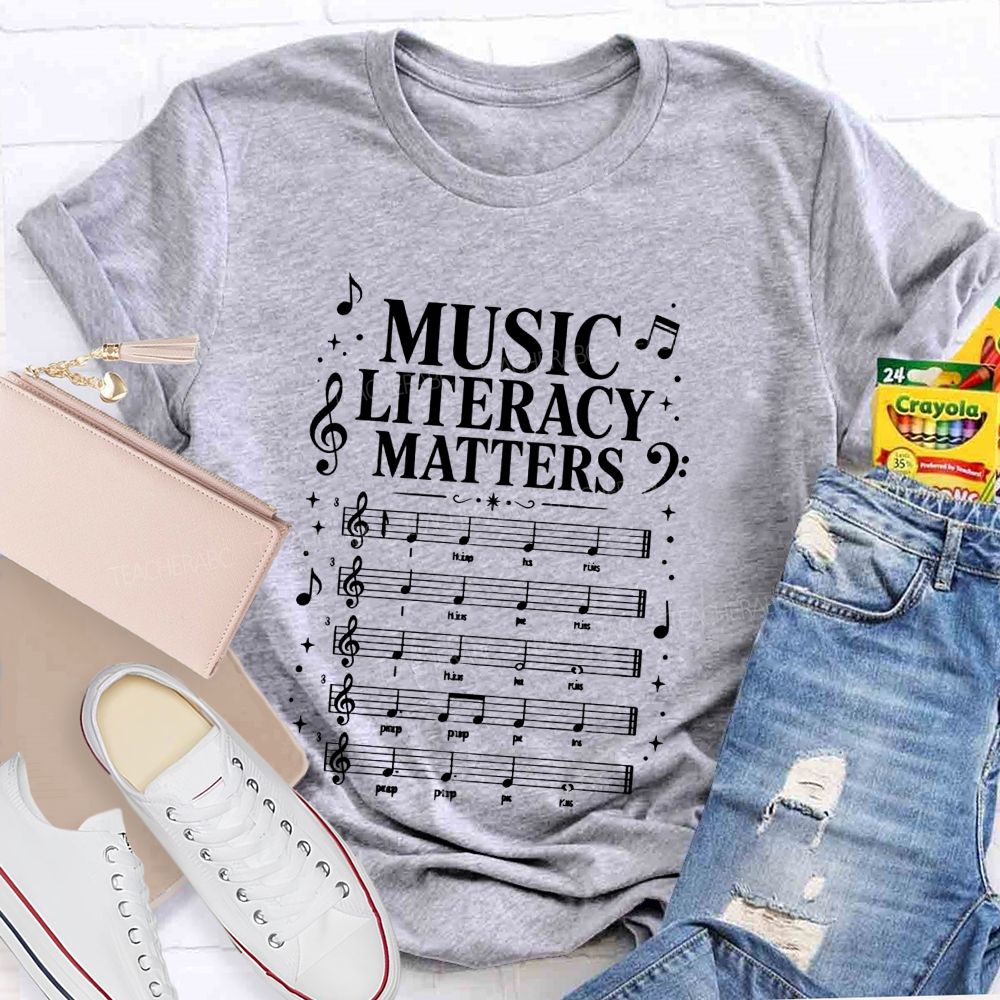 Music Literacy Matters Melody And Musical Knowledge Teacher T-shirt