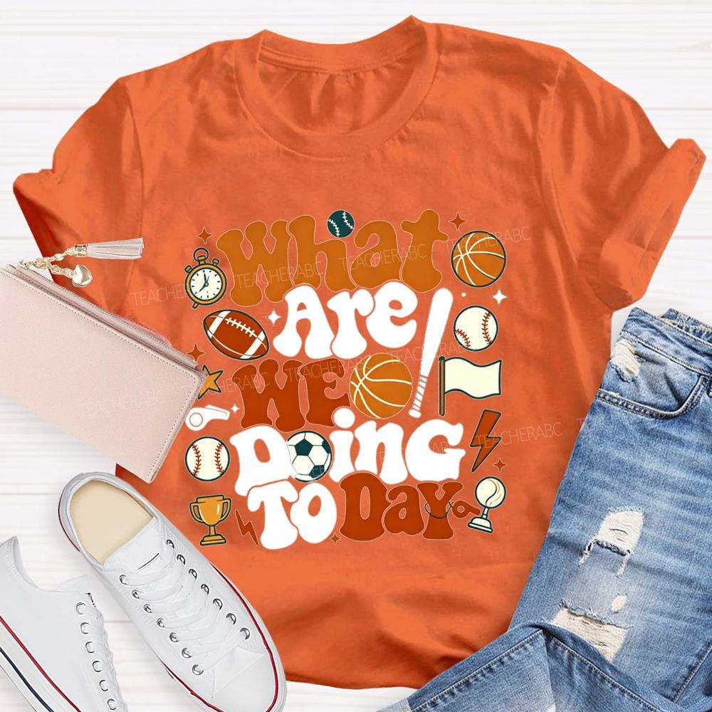 What Are We Doing Today Pe Teacher Vibes T-shirt