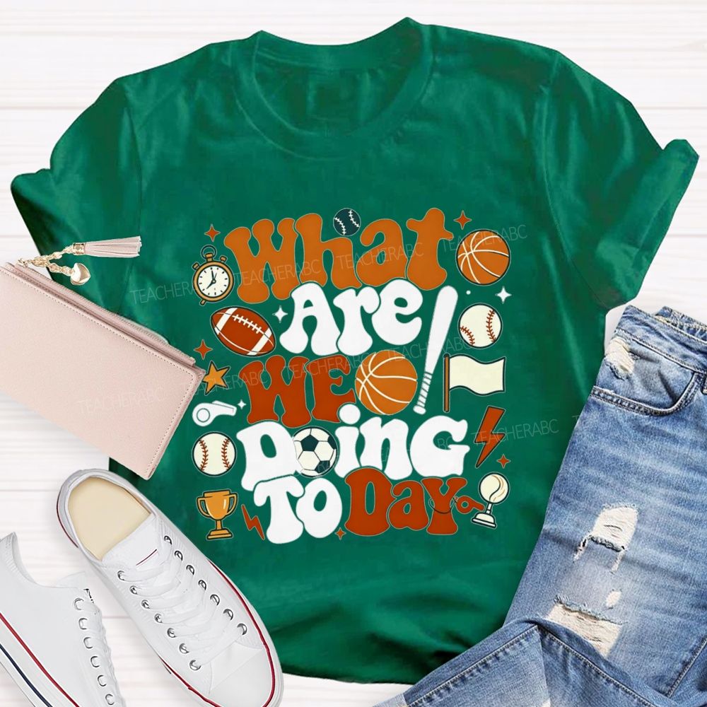 What Are We Doing Today Pe Teacher Vibes T-shirt