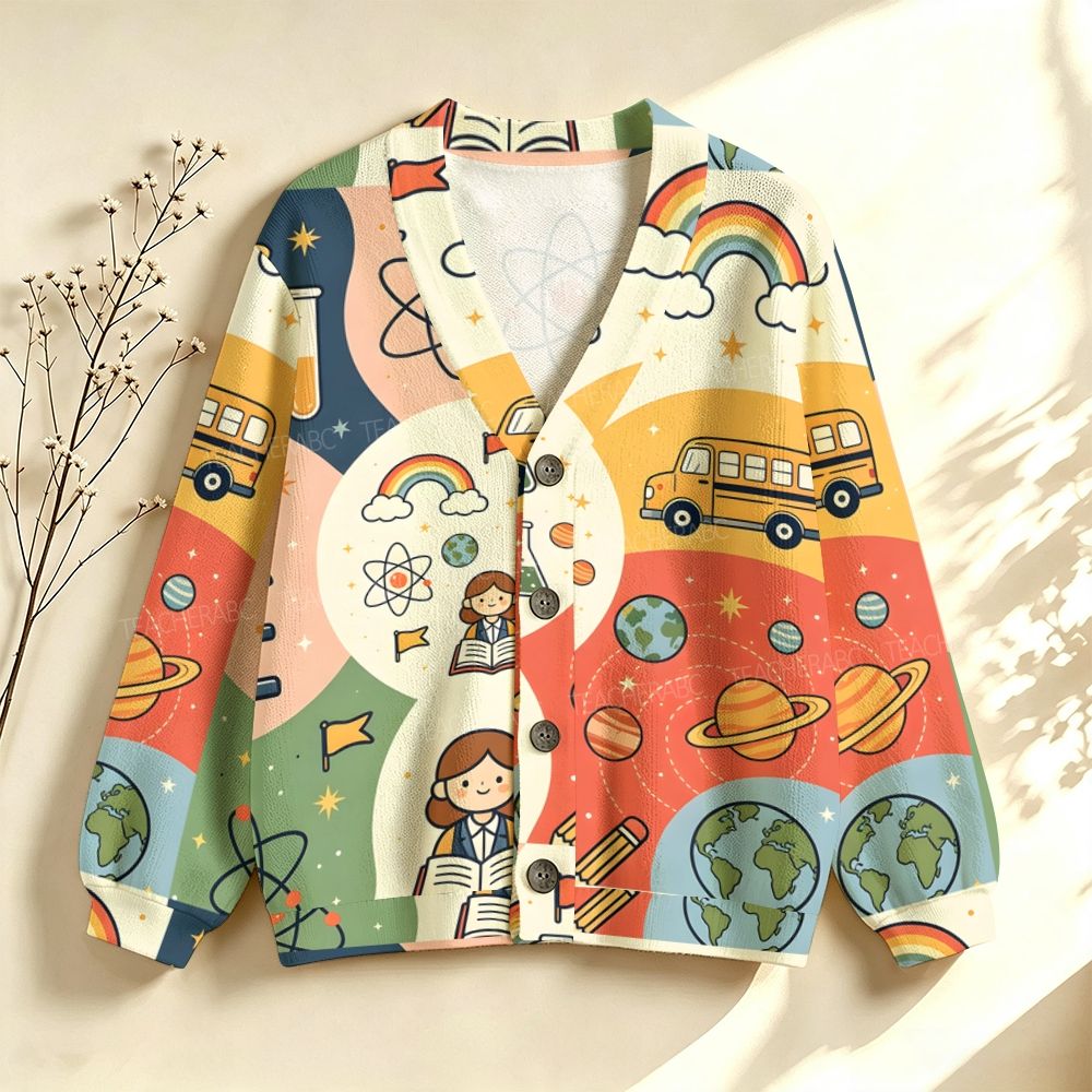 In The Science World Teacher Sweater-Style Cardigan