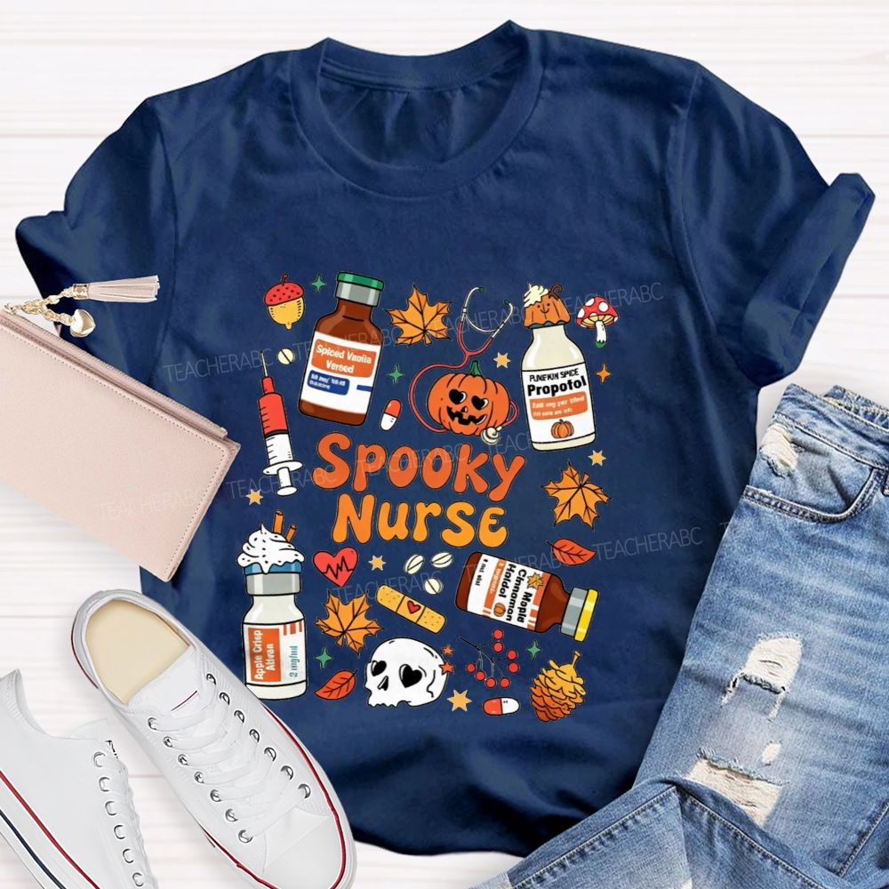 Pooky Nurse Mode Activated For Halloween Teacher T-shirt