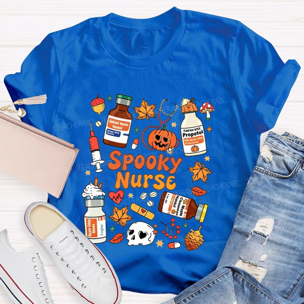 Pooky Nurse Mode Activated For Halloween Teacher T-shirt