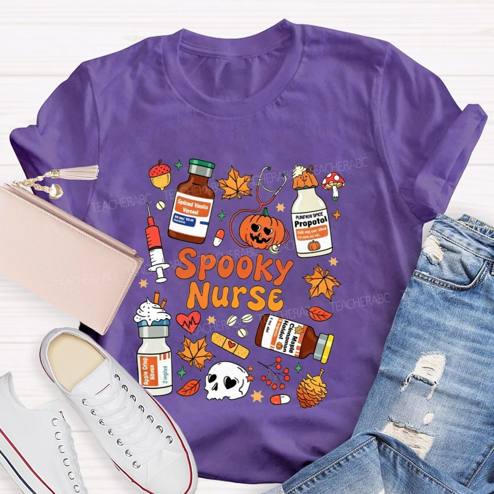 Pooky Nurse Mode Activated For Halloween Teacher T-shirt