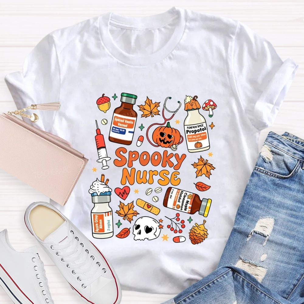 Pooky Nurse Mode Activated For Halloween Teacher T-shirt