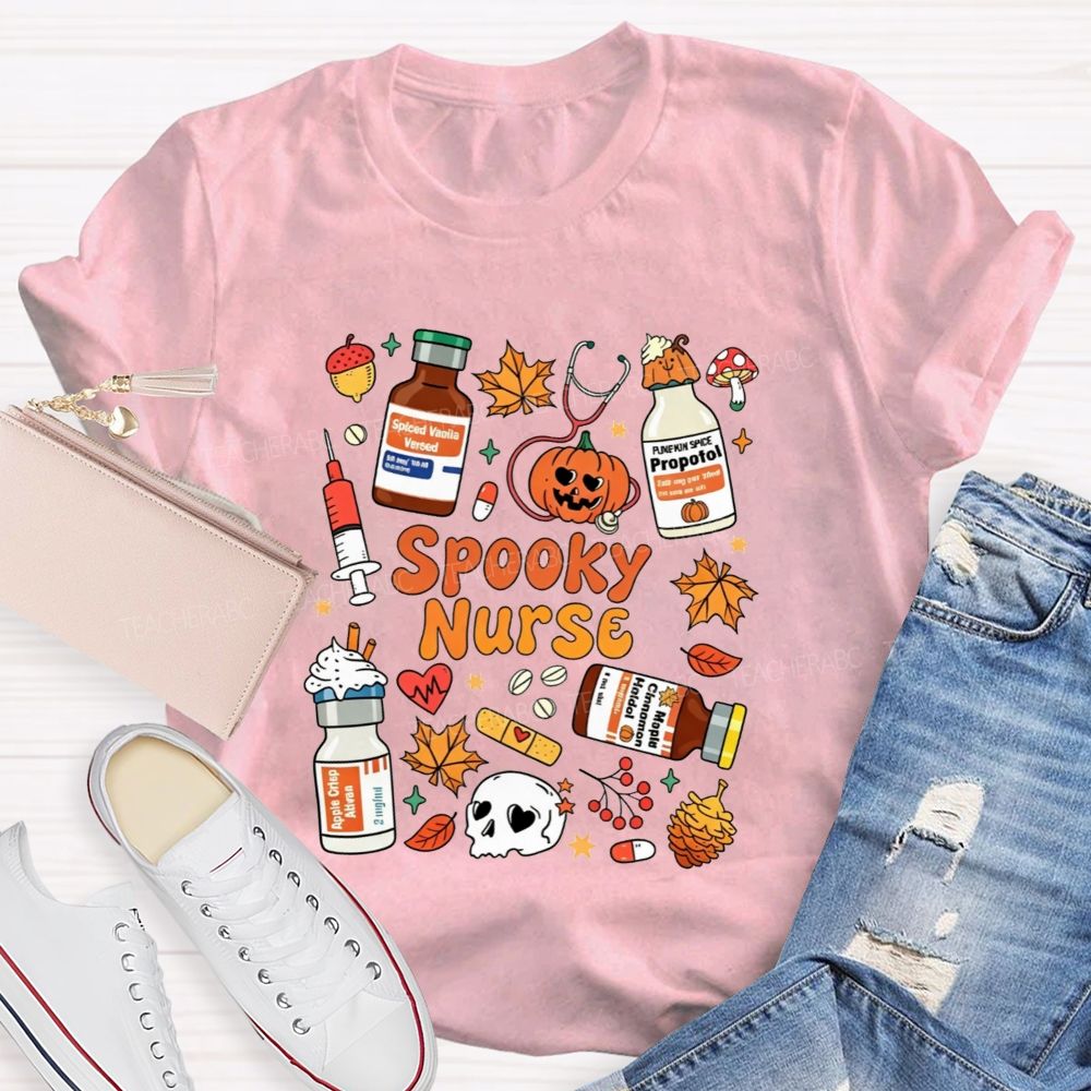 Pooky Nurse Mode Activated For Halloween Teacher T-shirt