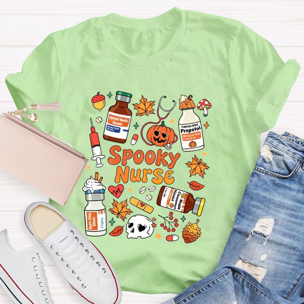 Pooky Nurse Mode Activated For Halloween Teacher T-shirt