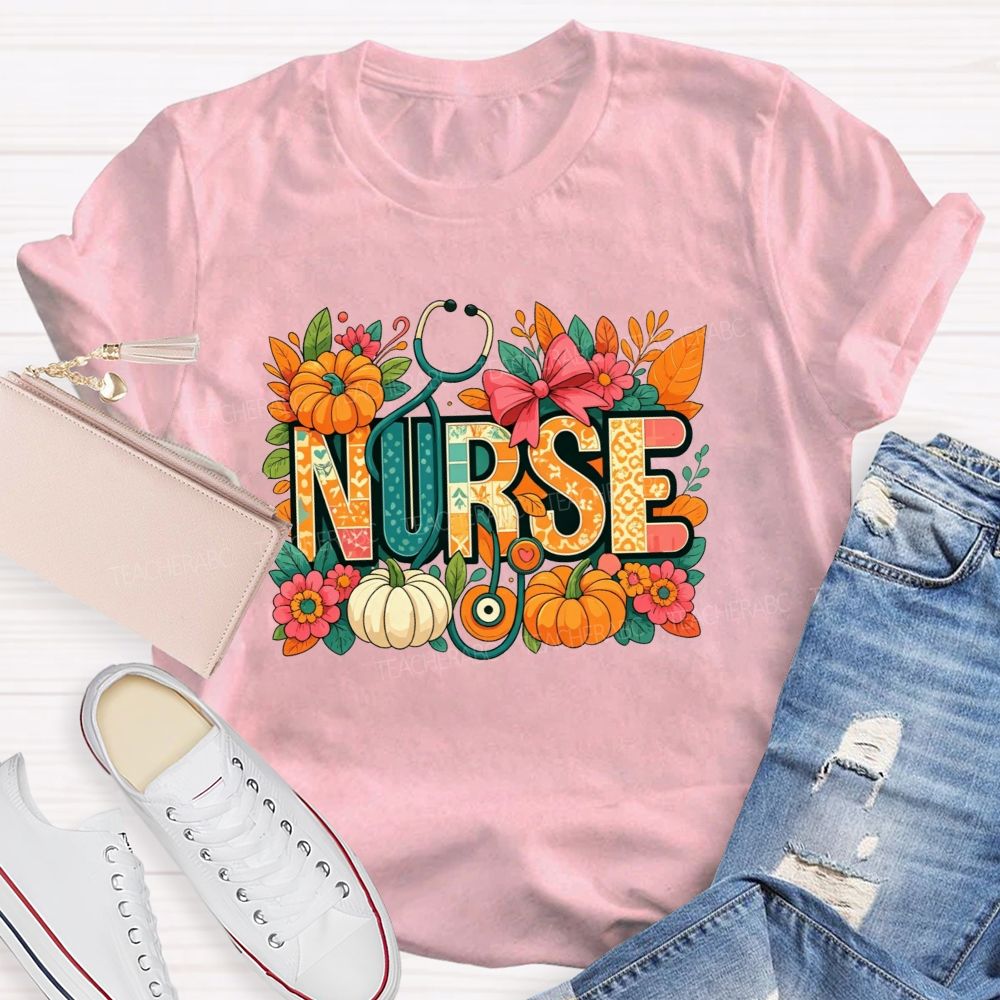 Stethoscope Pumpkins And All‑Fall Nurse Vibes T-shirt