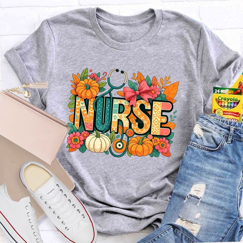 Stethoscope Pumpkins And All‑Fall Nurse Vibes T-shirt