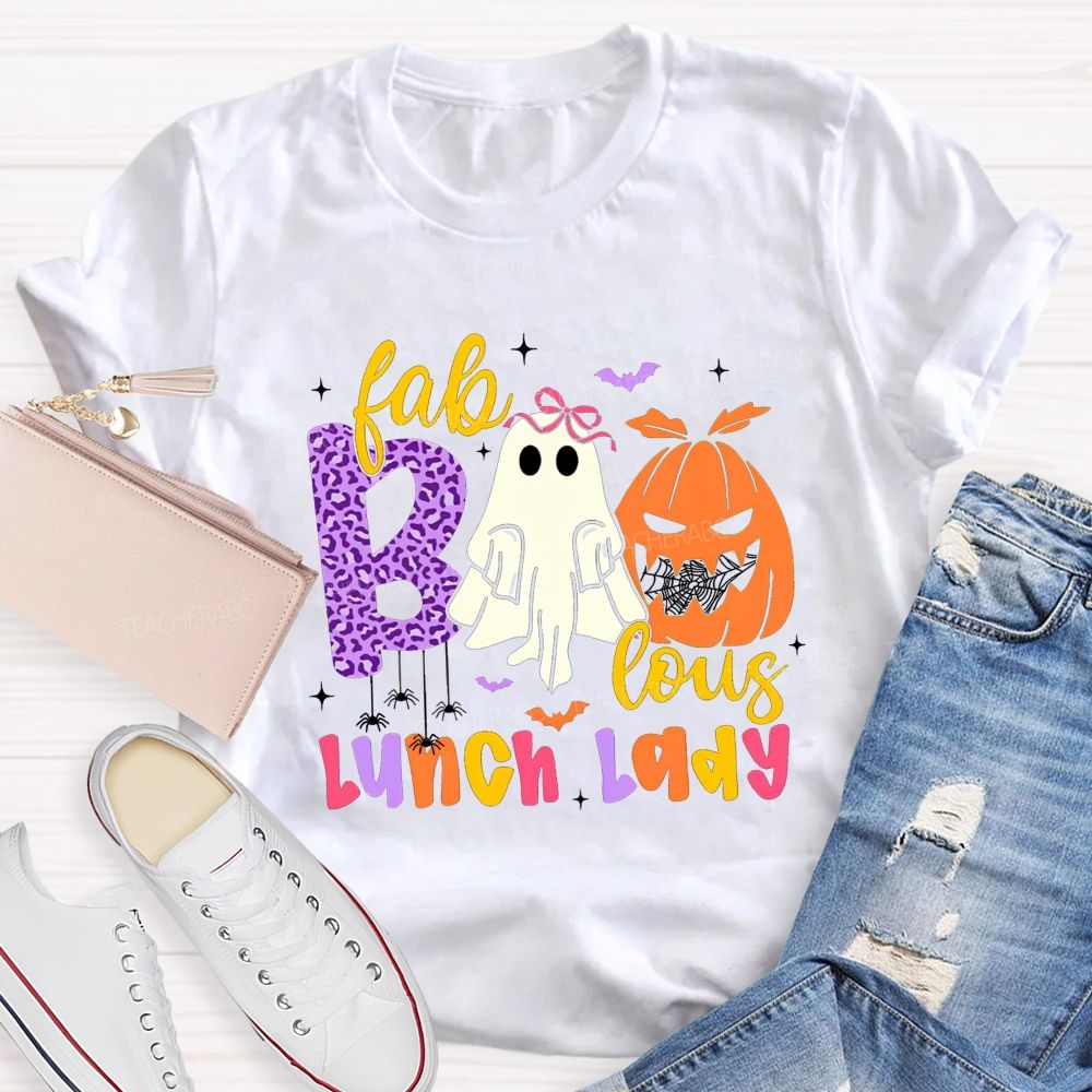 Fabbolous Lunch Lady Spooky Halloween Season T-shirt