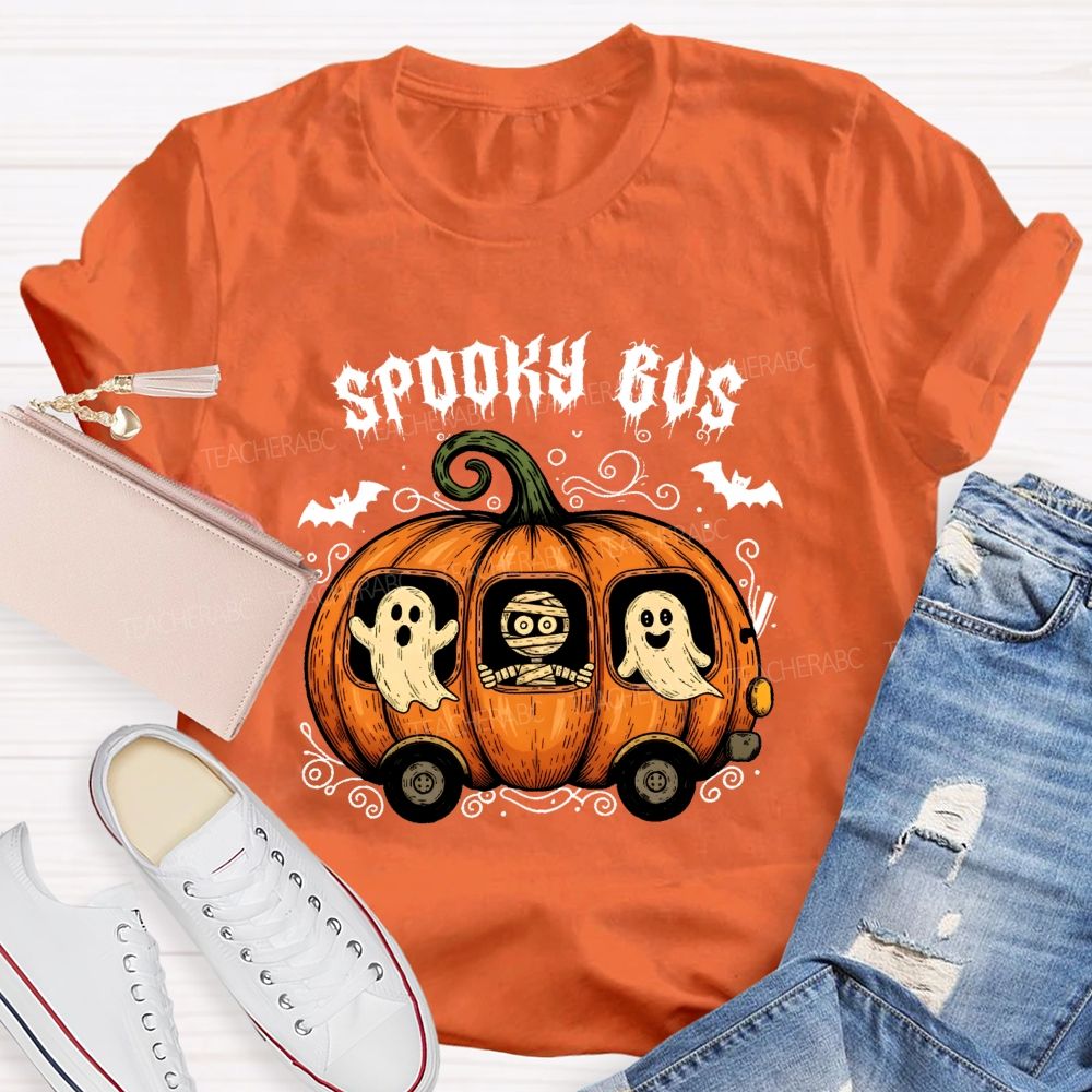 All Aboard The Spooky Pumpkin Bus T-shirt