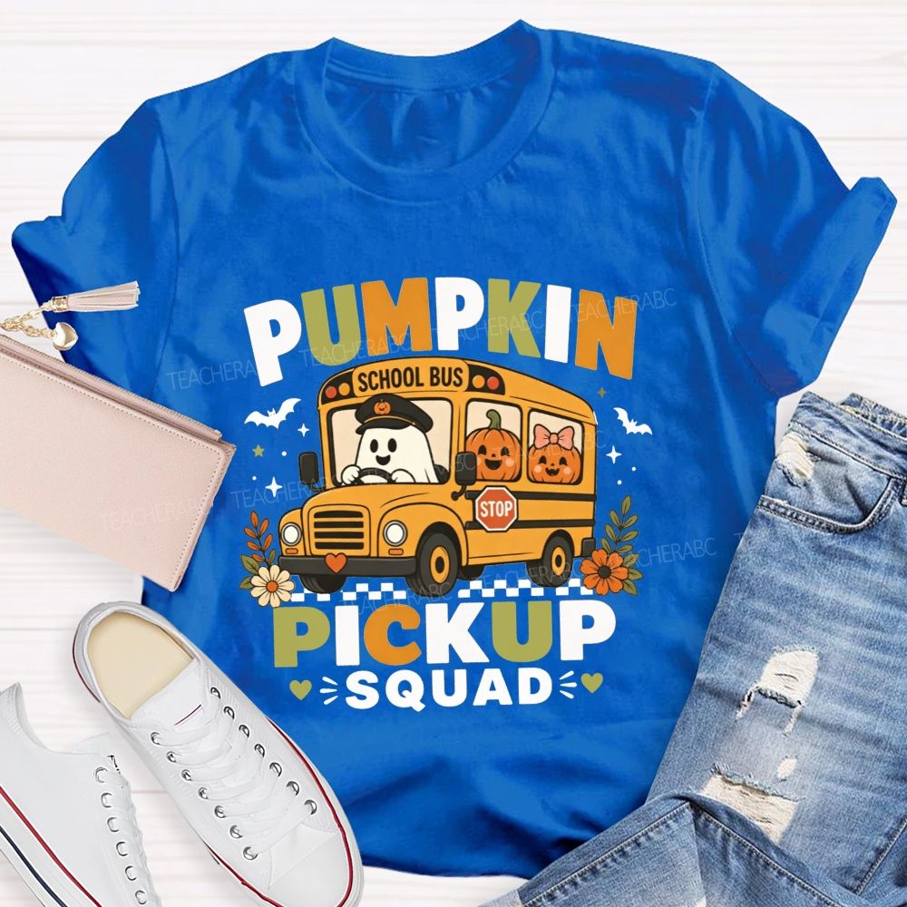 Halloween Pumpkin Pickup Squad Fall Bus Vibes T-shirt