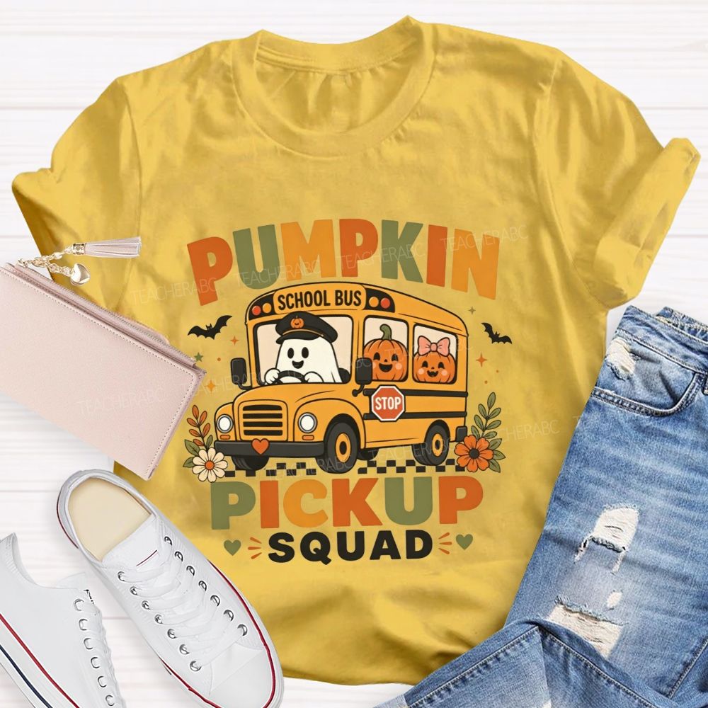 Halloween Pumpkin Pickup Squad Fall Bus Vibes T-shirt