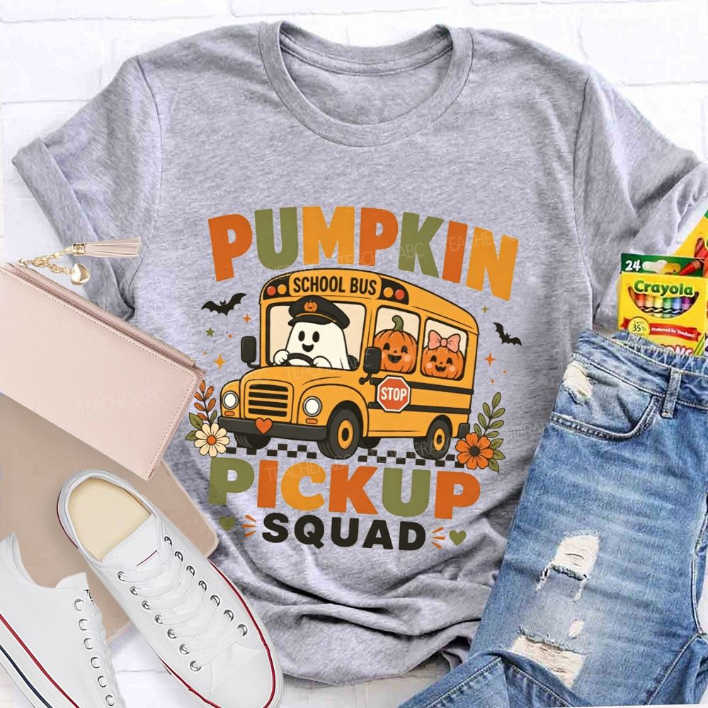 Halloween Pumpkin Pickup Squad Fall Bus Vibes T-shirt