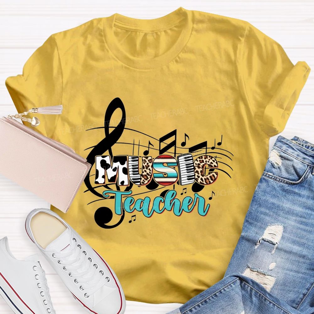Making Melodies Daily Music Teacher At Heart T-shirt