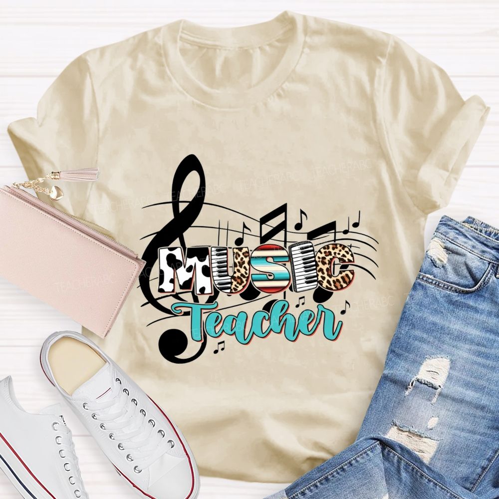 Making Melodies Daily Music Teacher At Heart T-shirt
