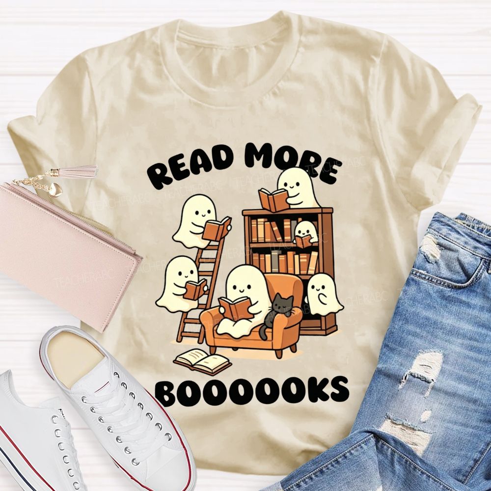 Read More Booooks Cute Ghost Teacher T-Shirt