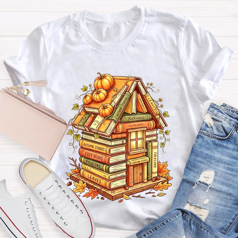 Fall Seasons Pumpkin Spice And Endless Cozy Reads Teacher T-shirt