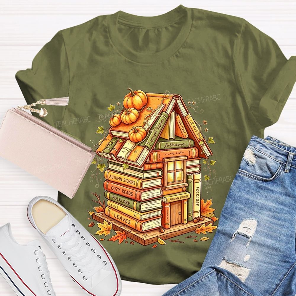 Fall Seasons Pumpkin Spice And Endless Cozy Reads Teacher T-shirt