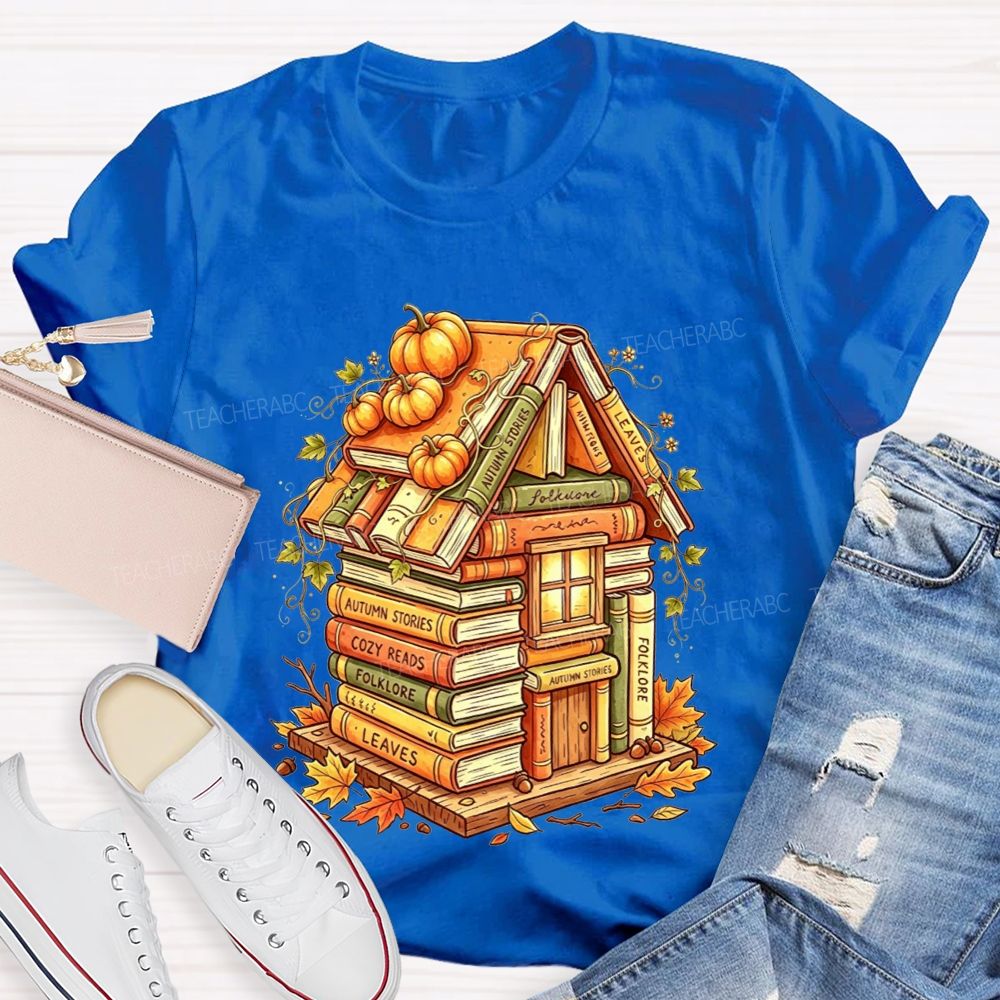 Fall Seasons Pumpkin Spice And Endless Cozy Reads Teacher T-shirt