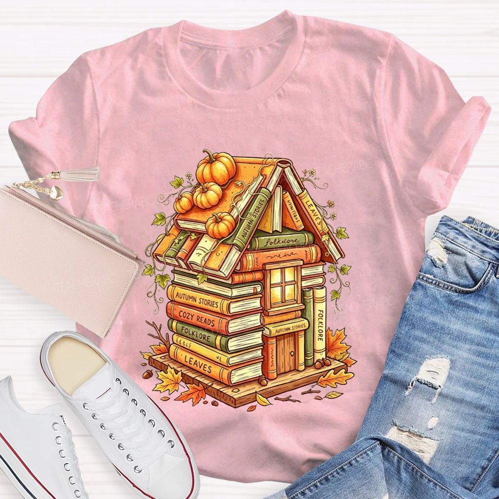 Fall Seasons Pumpkin Spice And Endless Cozy Reads Teacher T-shirt