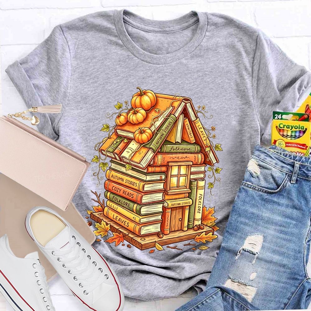 Fall Seasons Pumpkin Spice And Endless Cozy Reads Teacher T-shirt