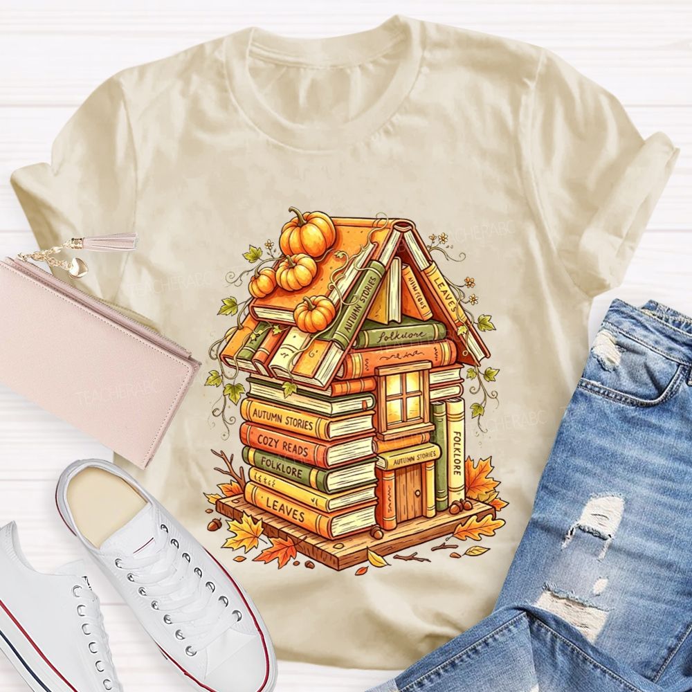 Fall Seasons Pumpkin Spice And Endless Cozy Reads Teacher T-shirt