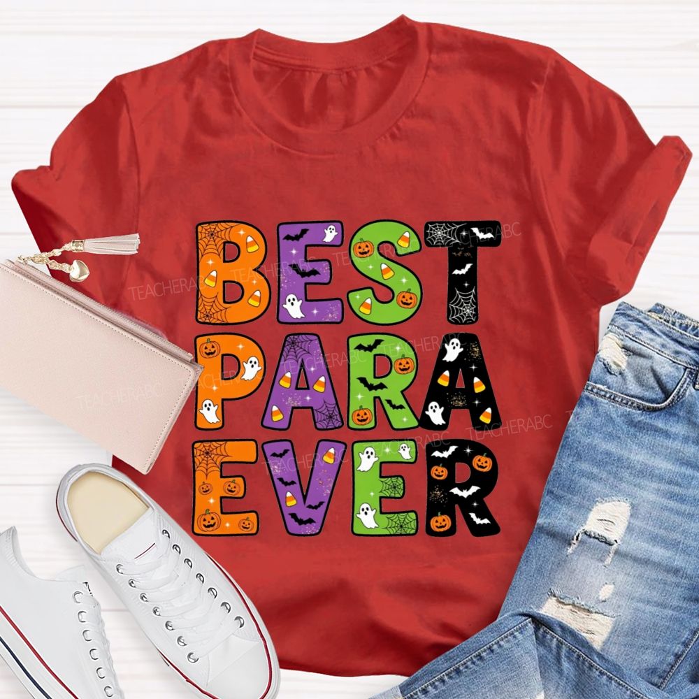Spooky Season Best Para Ever Halloween Teacher T-shirt