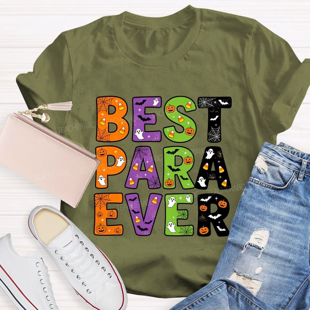 Spooky Season Best Para Ever Halloween Teacher T-shirt
