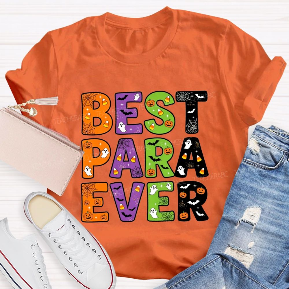 Spooky Season Best Para Ever Halloween Teacher T-shirt