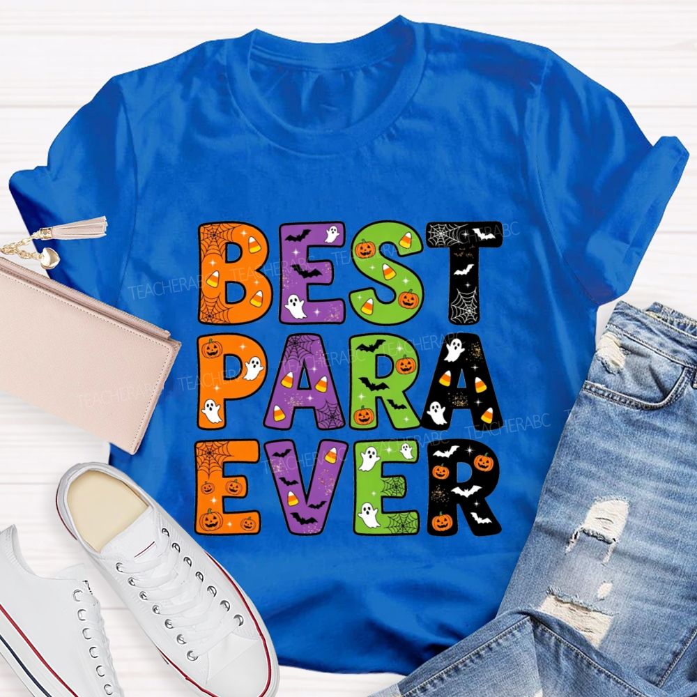 Spooky Season Best Para Ever Halloween Teacher T-shirt