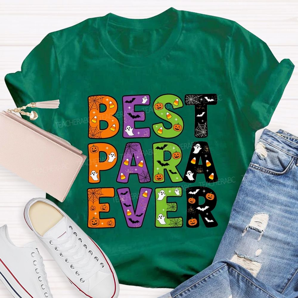 Spooky Season Best Para Ever Halloween Teacher T-shirt