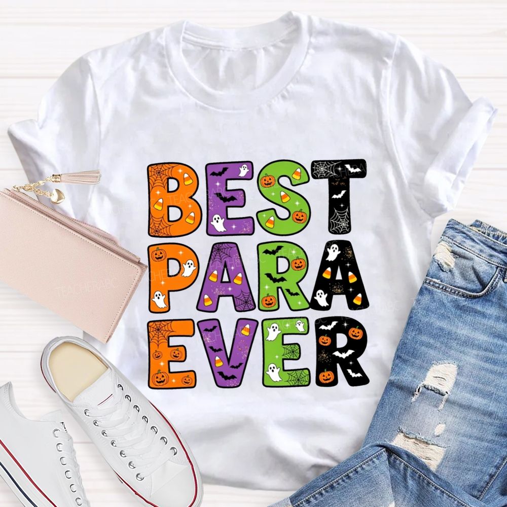 Spooky Season Best Para Ever Halloween Teacher T-shirt