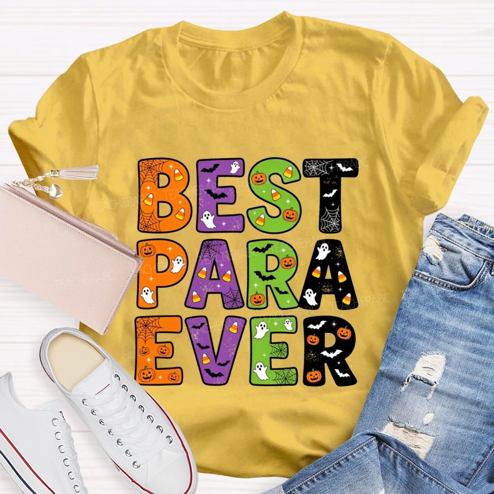Spooky Season Best Para Ever Halloween Teacher T-shirt