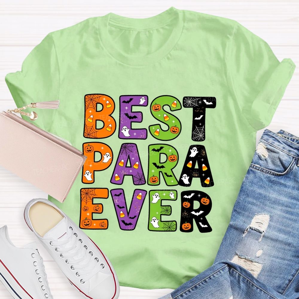 Spooky Season Best Para Ever Halloween Teacher T-shirt