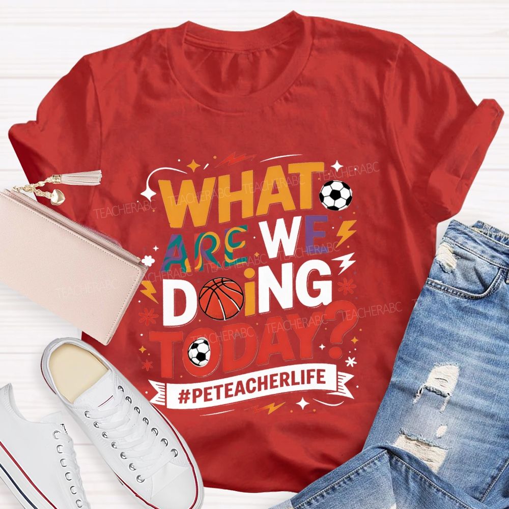 What Are We Doing Today Pe Teacher Life T-shirt