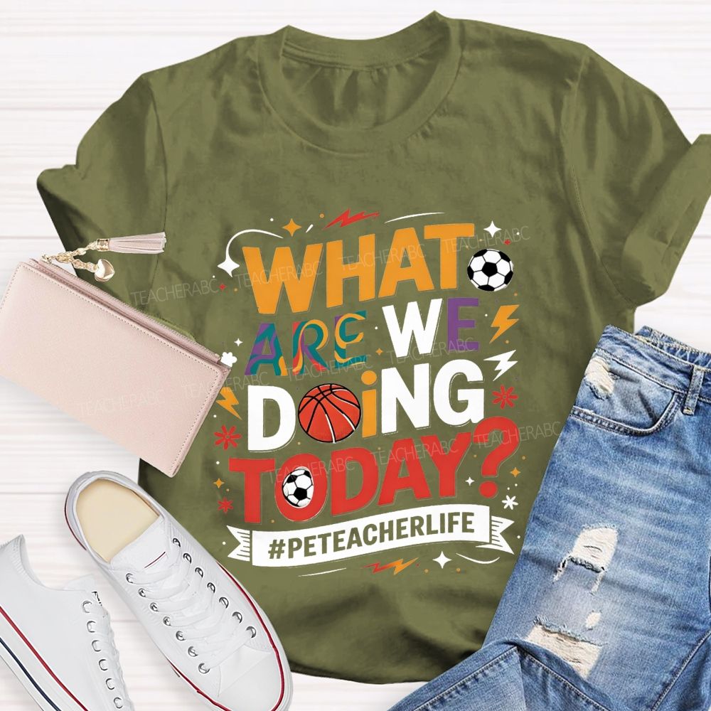 What Are We Doing Today Pe Teacher Life T-shirt