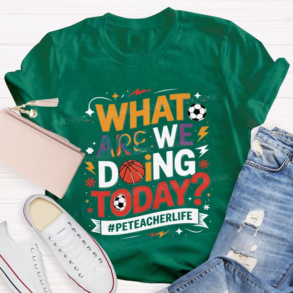 What Are We Doing Today Pe Teacher Life T-shirt