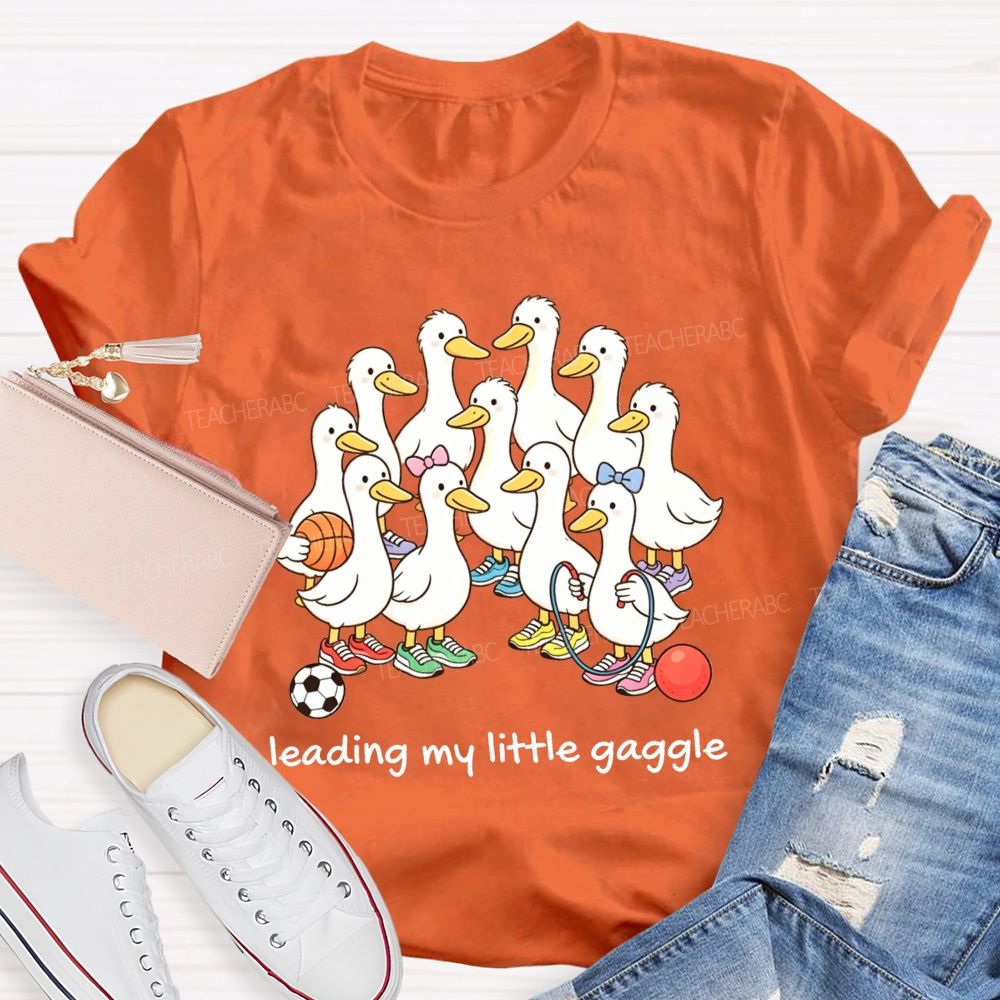 Leading My Little Gaggle Sporty Duck Pe Teacher T-shirt