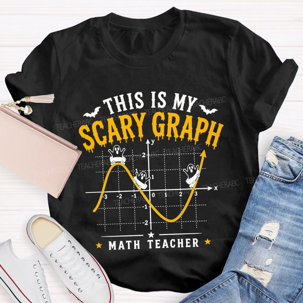 This Is My Scary Graph Math Teacher Halloween T-shirt