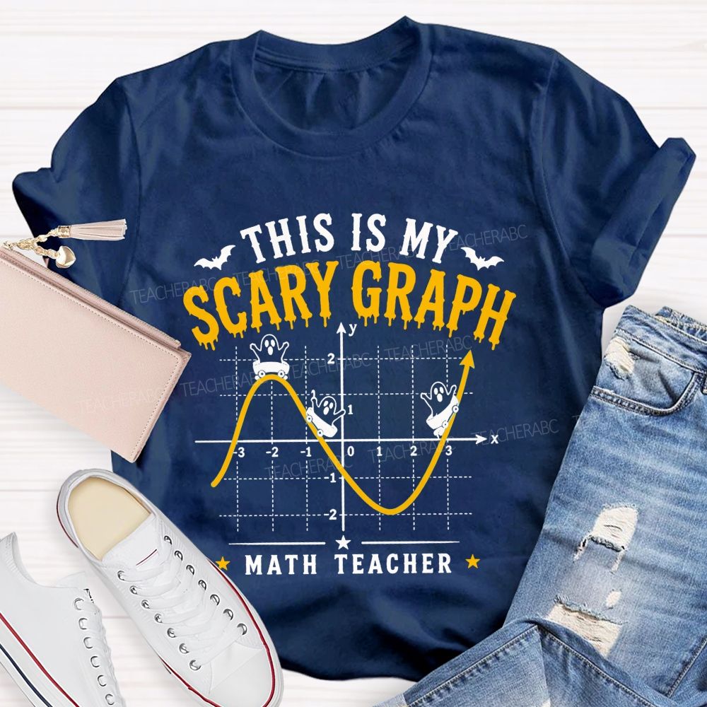 This Is My Scary Graph Math Teacher Halloween T-shirt