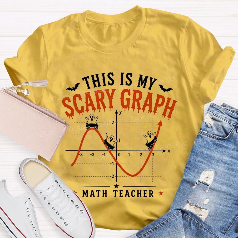 This Is My Scary Graph Math Teacher Halloween T-shirt