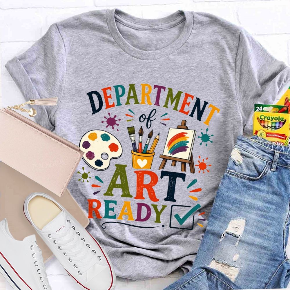 Department Of Art Ready Checkmark Art Teacher T-shirt