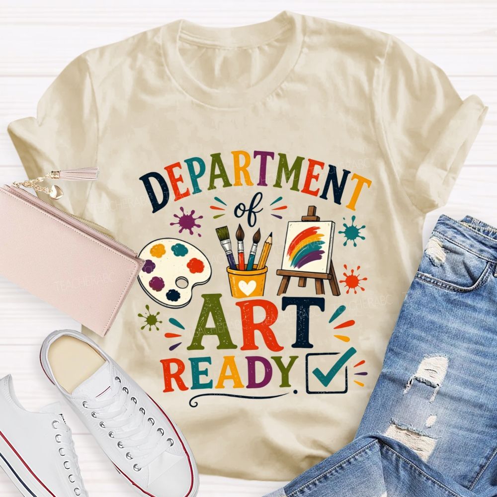 Department Of Art Ready Checkmark Art Teacher T-shirt