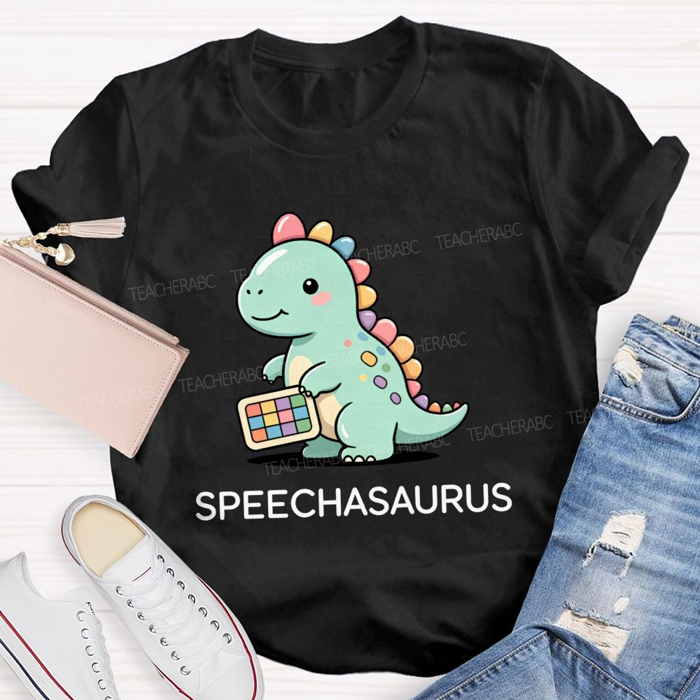 Speechasaurus Speech Therapist Dinosaur Vibes Teacher T-shirt