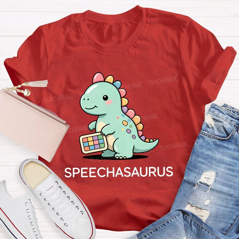Speechasaurus Speech Therapist Dinosaur Vibes Teacher T-shirt