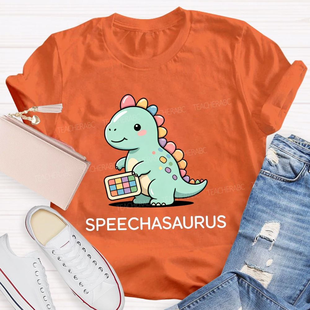 Speechasaurus Speech Therapist Dinosaur Vibes Teacher T-shirt